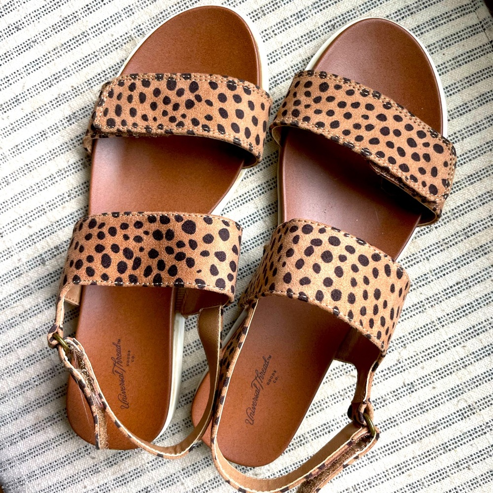 Worn once cheetah sandals